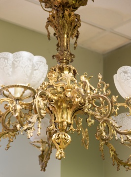 19th century Brass Chandelier